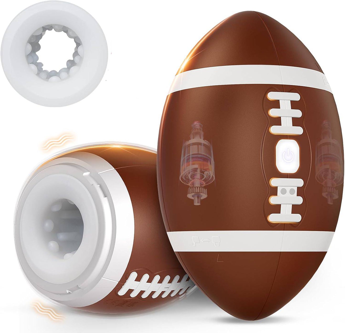 Football Shape Penis Trainer Stroker Blowjob with 12 Vibration Modes