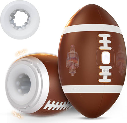Football Shape Penis Trainer Stroker Blowjob with 12 Vibration Modes