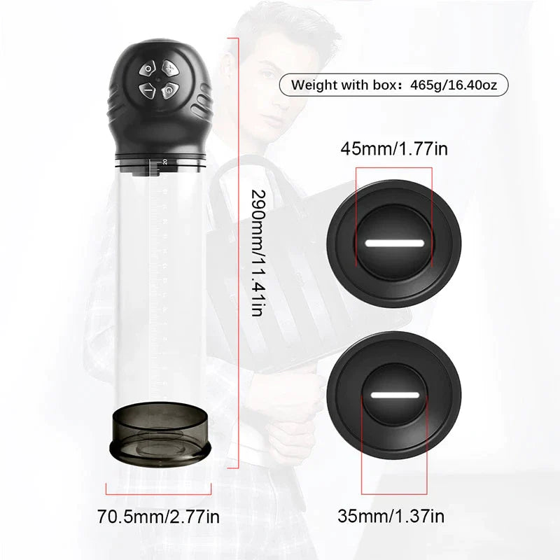 Electric Penis Enlarge Vacuum Pump Male Masturbator with 6 Suction Modes