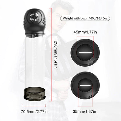 Electric Penis Enlarge Vacuum Pump Male Masturbator with 6 Suction Modes