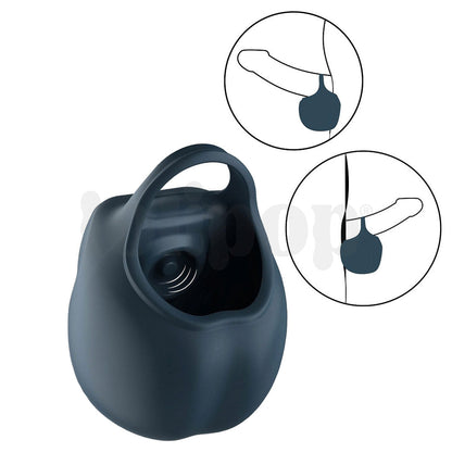 Testicle Cock Ring Penis Trainer Massager with 10 Vibration & Pulsation Modes