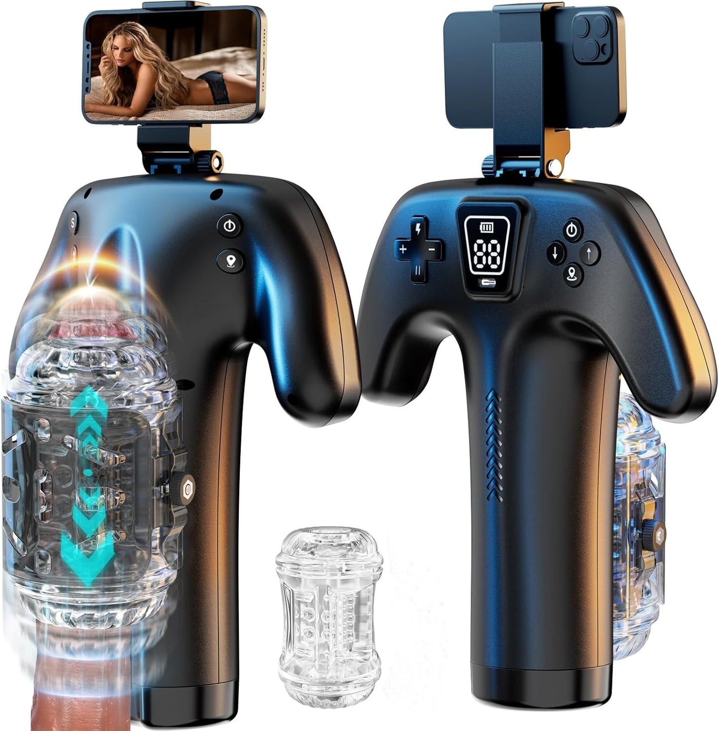 Automatic Masturbator Stroker Blowjob Sex Machine  with 5 Speed & 10cm Thrusting Modes