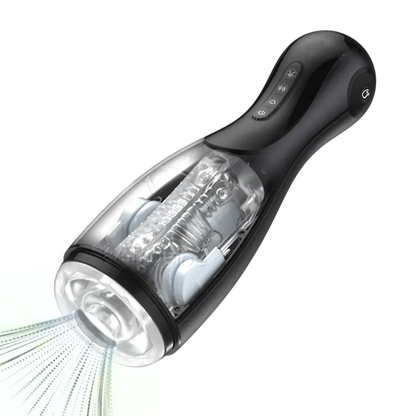 Automatic Masturbator Stroker Penis Pump with 3 Squeezing & 3 Suctions & 10 Vibrations Modes
