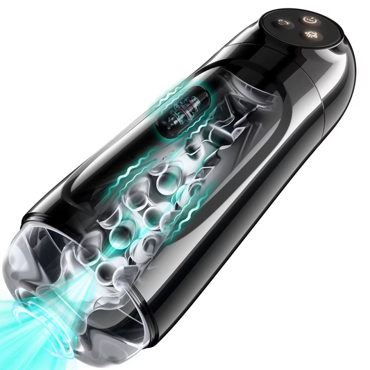 Automatic Masturbator Penis Stroker Blowjob with 10 Vibrating & Sucking Modes