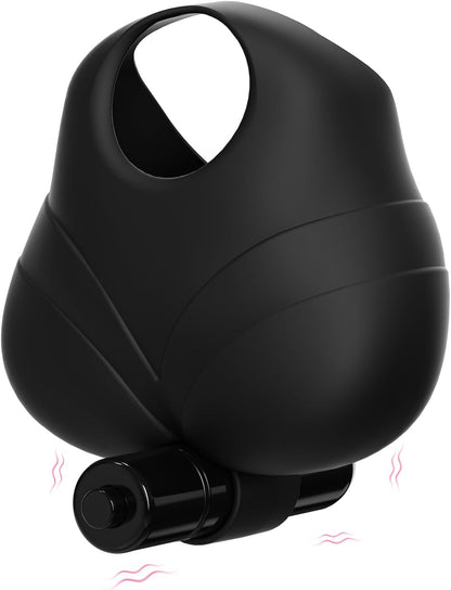 Testicle Cock Ring Vibrator Massager Masturbator with Powerful Vibrations