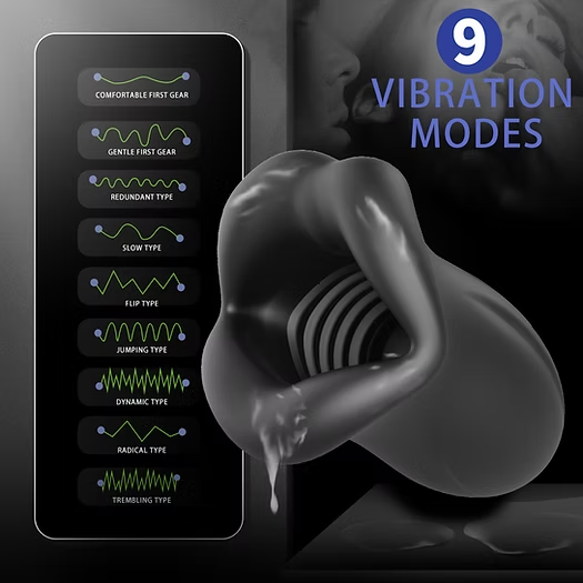 Electric Penis Trainer Glans Stimulator Masturbator with 6 Vibration Stimulation Modes