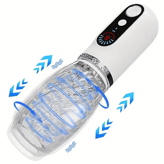 Automatic Masturbator Penis Trainer with 7 Thrust & Rotation & 9 Vibration Modes