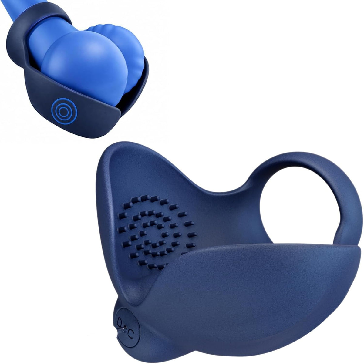 3 IN 1 Dual-Ring Penis Vibrator Trainer Clitoral Stimulator Cock Ring with 10 Vibration Modes
