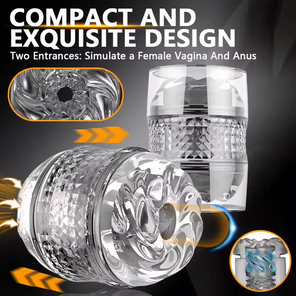 Open-ended 3D Realistic Masturbator Penis Trainer Stroker Blowjob