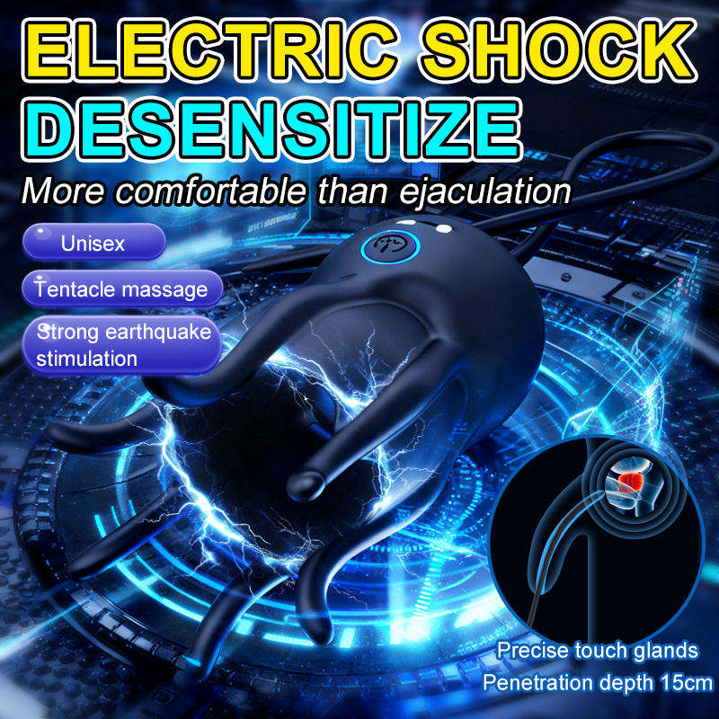 Electric Penis Trainer Vibrator Glans Stimulator with Urethral Sound & 10 Vibration Modes