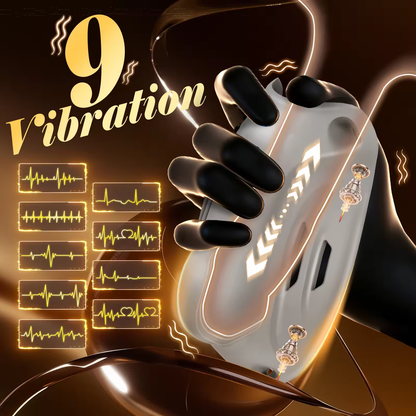Portable Penis Cage Chastity Belt BDSM Protection Testicle Trainer with with 9 Modes & APP Control