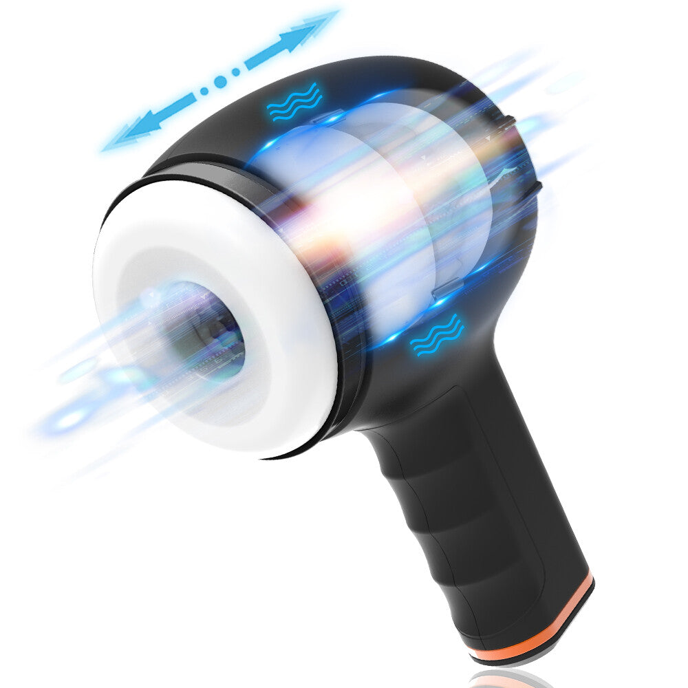 Electric Masturbator Stroker Blowjob with 7 Vibration & 4 Telescopic Modes