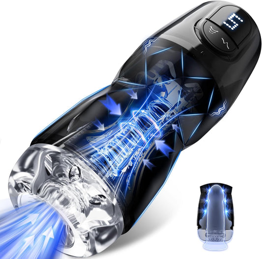 Automatic Masturbator Penis Pump Enlargers with 5 Sucking & 9 Vibrating Modes