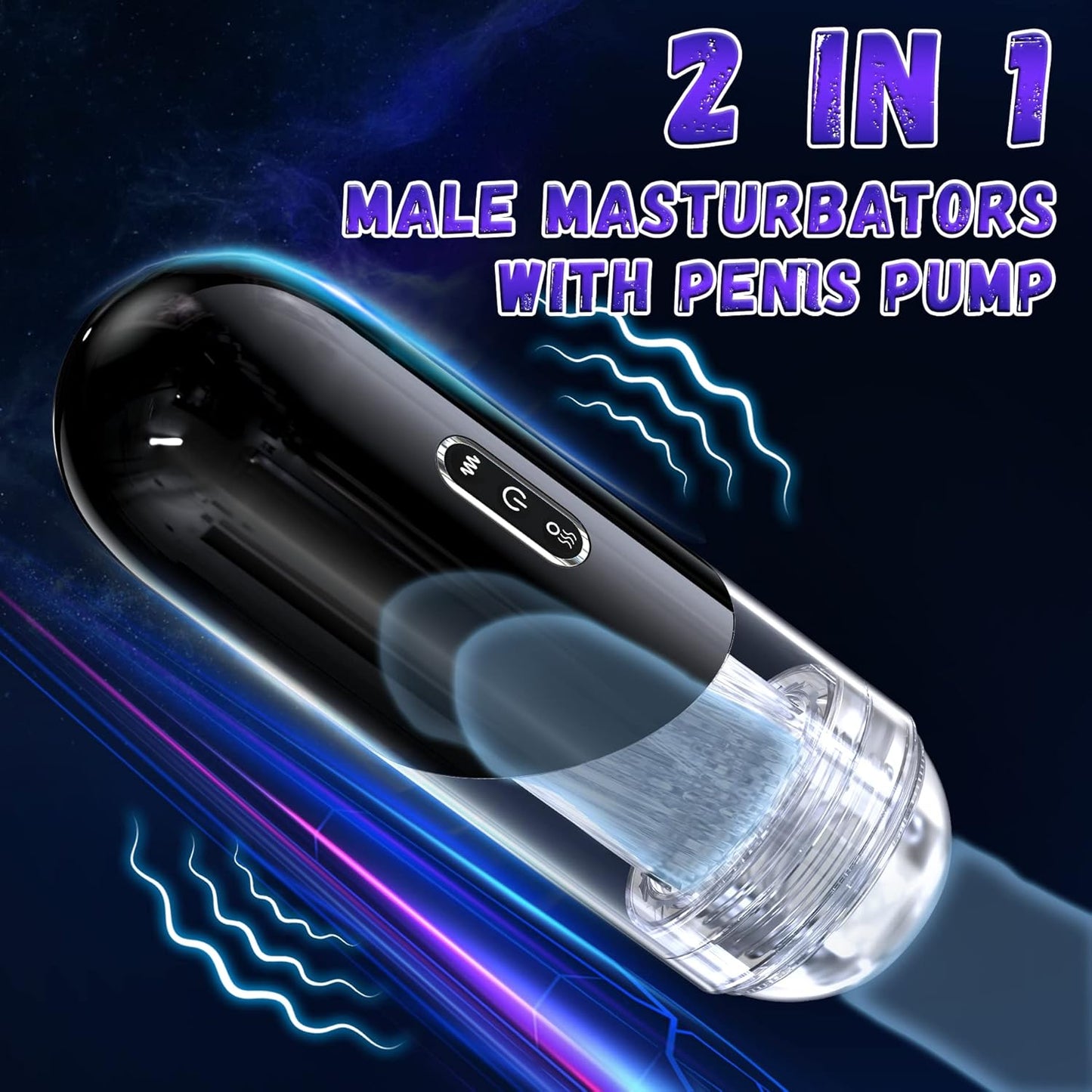 3 IN 1 Automatic Male Masturbator Stroker with 10 Vibrating & 5 Sucking Modes