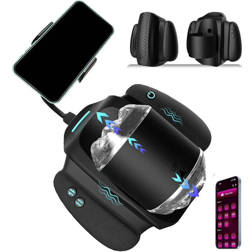 Automatic Masturbator Penis Trainer Sex Machine with 3 Telescopic & 9 Vibrations Modes