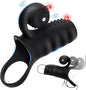 360° Resonance Double Locking Penis Trainer Vibrator Cock Ring with 10 Vibration Modes