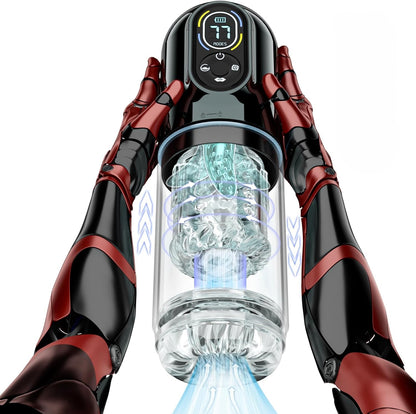Automatic Masturbator Penis Pump with 7 Sucking Vibrating Thrusting Rotating & Licking Modes
