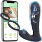 Electric Shock Prostate Vibrator Penis Ring with 8 Electric Shock & 8 Vibration Modes