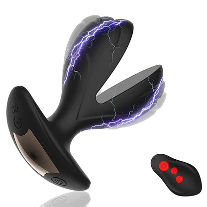 E-Stim Prostate Massager Butt Plug Vibrator with 5 Electric Shock & 10 Vibrations