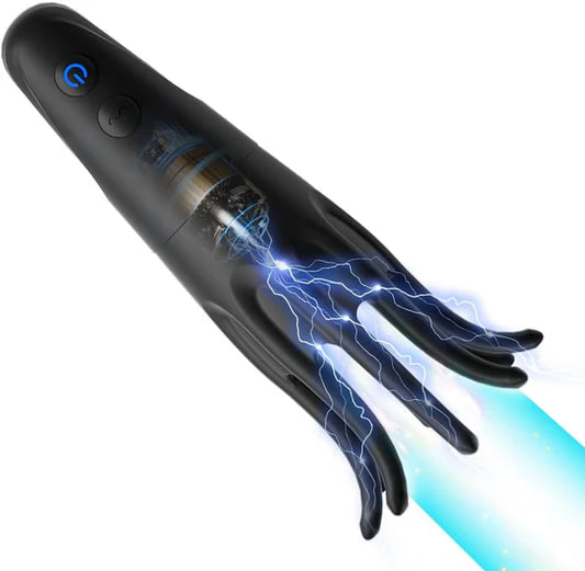Electric Shock Penis Trainer Vibrator with 10 Vibration Modes & 6 Electrostimulation