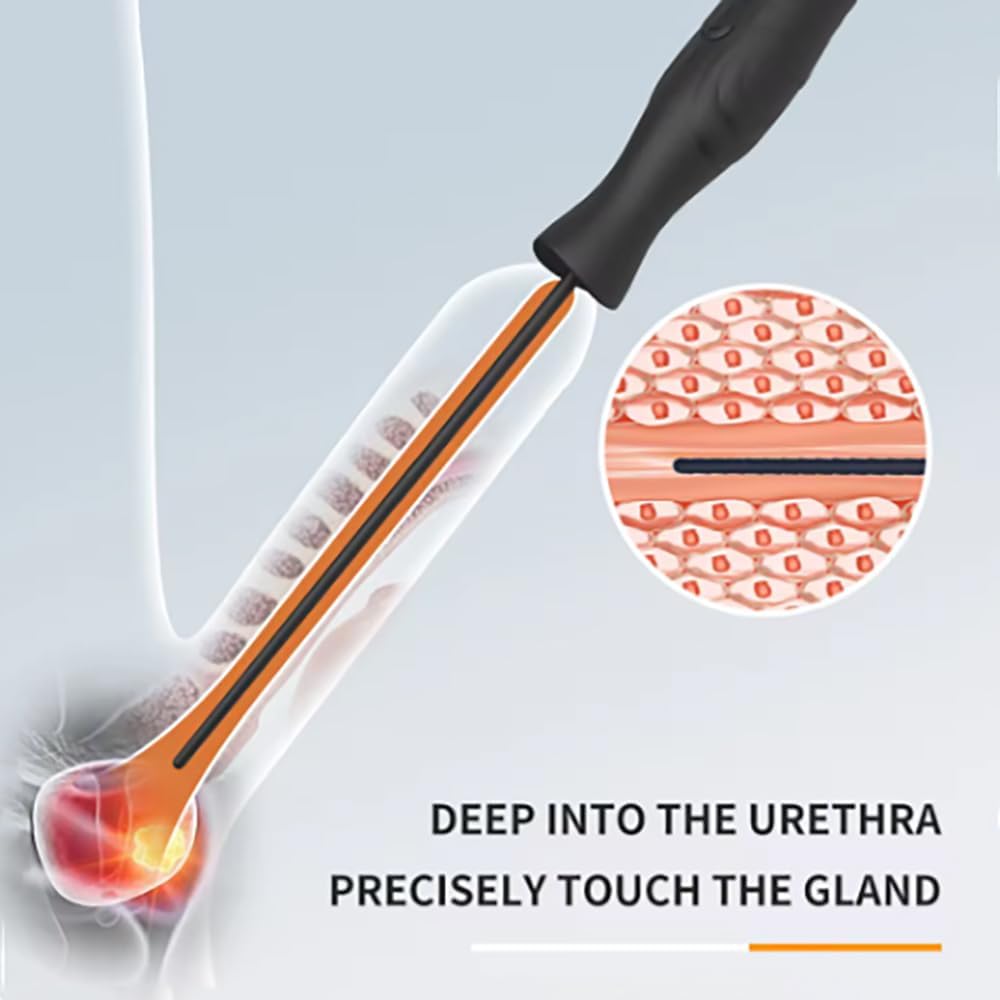 Deep Urethral Dilator Trainer Vibrator Penis Plug with 10 Vibration Modes