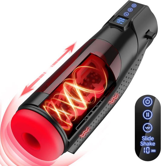 Automatic Masturbator Sex Machine Stroker with 10 Vibrating & 8 Thrusting