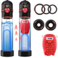 LCD Display Penis Pump Extender Masturbator with 4 Pressure Levels & 9 Suctions