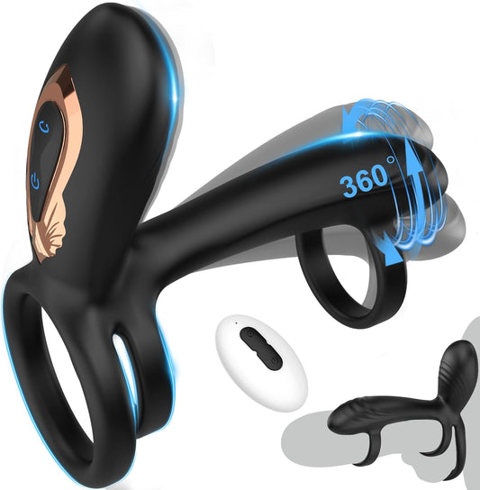 360° Twisting Stimulator Penis Trainer Vibrator Sleeve Extender with 10 Modes
