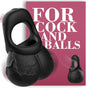 2 IN 1 Cock Ring & Balls Pouch Multifunctional Penis Trainer with 9 Vibration Modes