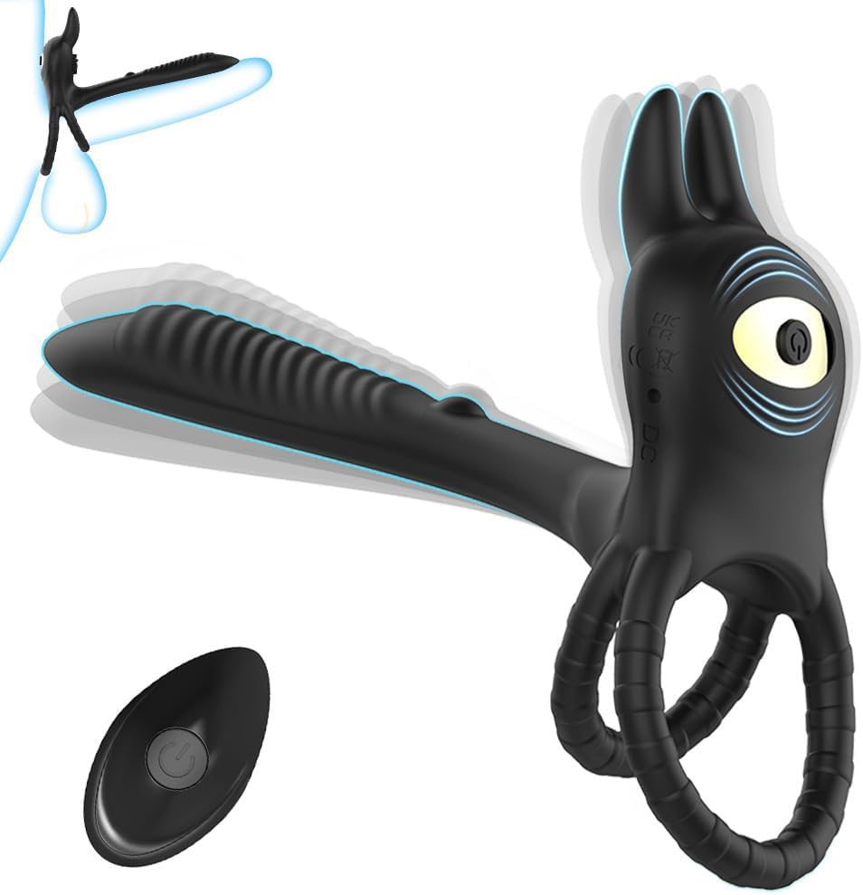 Remote Control Vibrating Cock Ring Penis Trainer Vibrator with 10 Modes