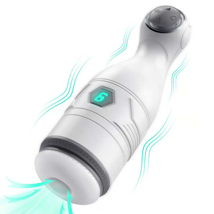 6 IN 1 Upgraded Automatic Masturbator Sex Machine with 6 Vibration & 4 Sucking Modes