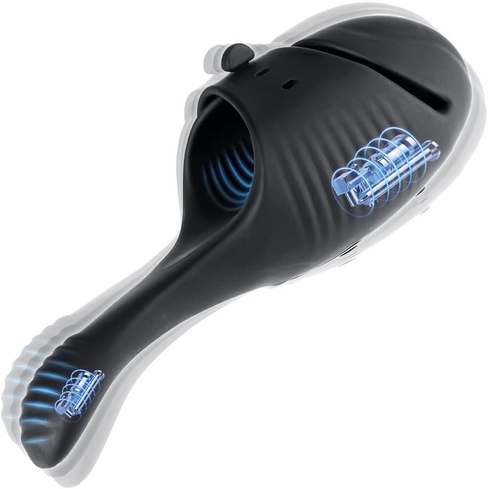 Hands-Free Penis Vibrator Glans Trainer Stimulator Masturbator with 10 Vibration Modes