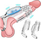Transparent Penis Sleeve Vibrator Cock Ring Enlargement with 10 Vibration Modes