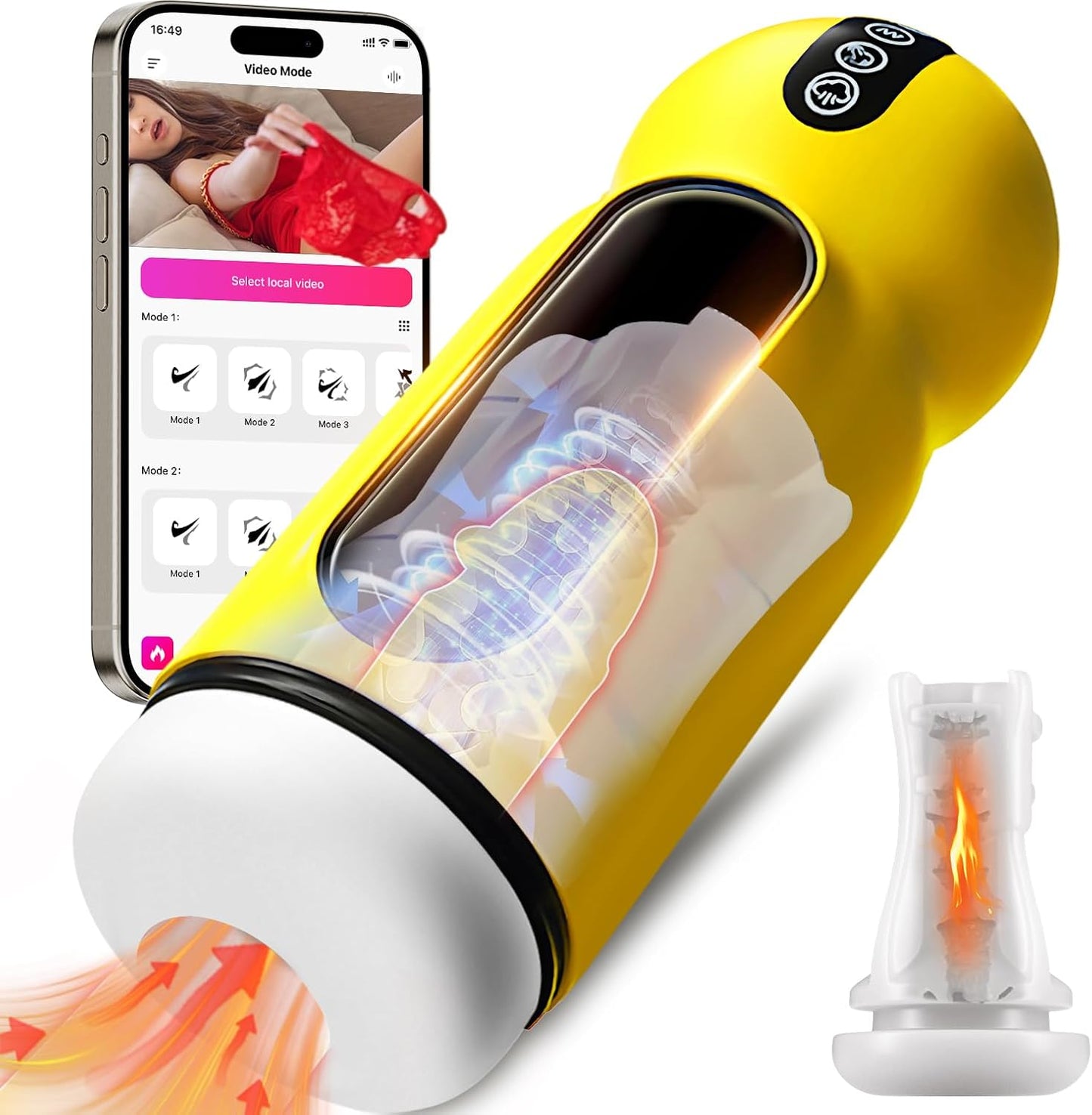 APP Control Automatic Masturbator Blowjob Stroker with 4 Suction & 10 Vibration Modes