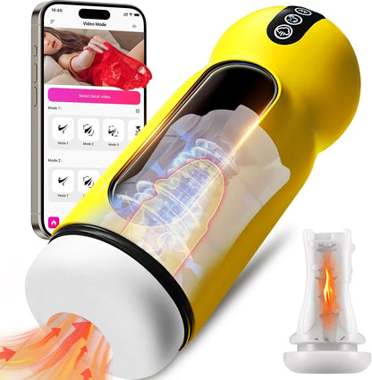 APP Control Automatic Masturbator Blowjob Stroker with 4 Suction & 10 Vibration Modes