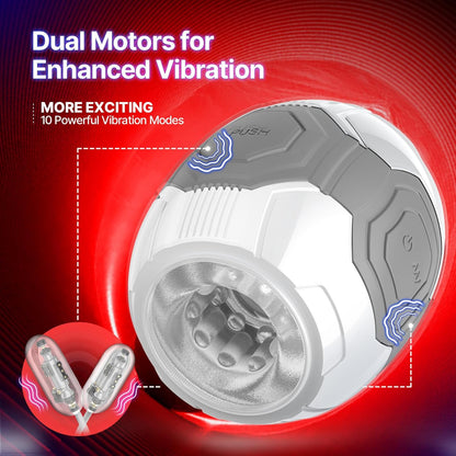 Electric Penis Trainer Stroker Blowjob Masturbator with 10 Intense Vibrations Modes