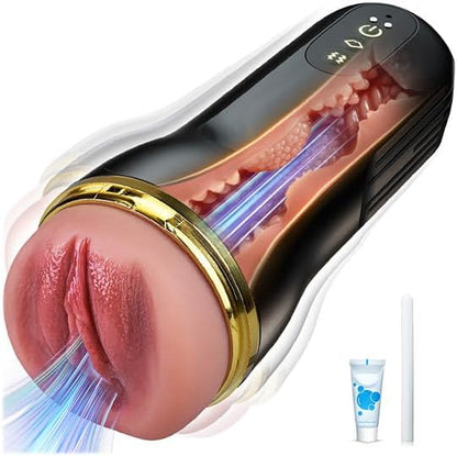 Automatic Pocket Pussy Stroker Blowjob Masturbator with 5 Sucking & 10 Vibrating Modes