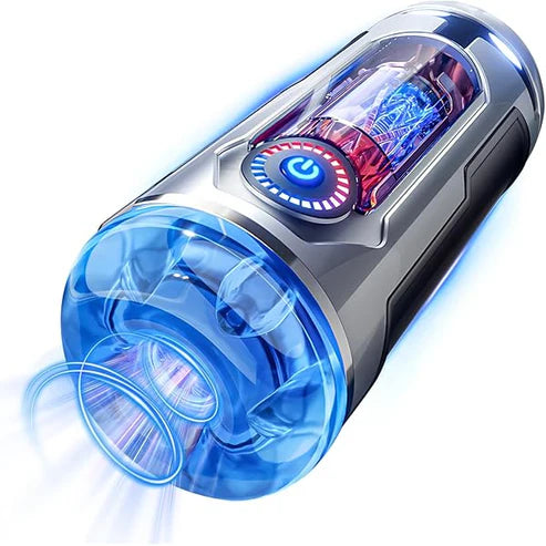 Automatic Masturbator Penis Stroker Blowjob with 10 Vibrating& Sucting & Heating Modes
