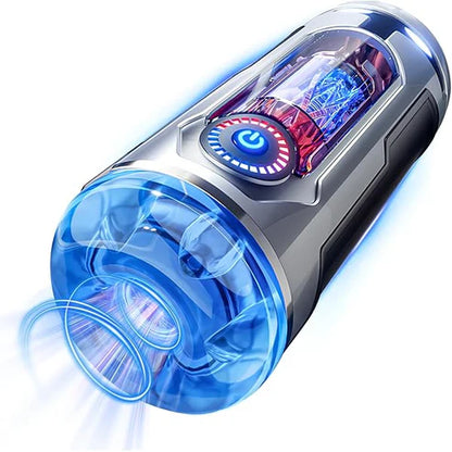 Automatic Masturbator Penis Stroker Blowjob with 10 Vibrating& Sucting & Heating Modes