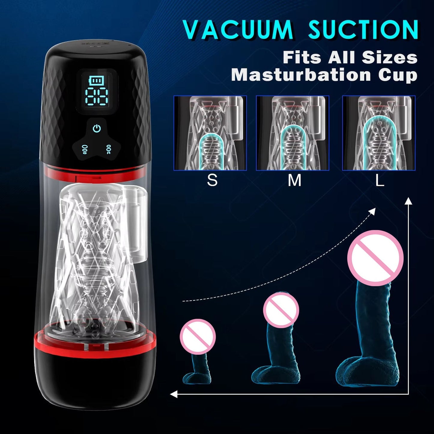 Intelligent Masturbator Penis Pump Stroker Blowjob with 9 Suction & 9 Vibration Modes