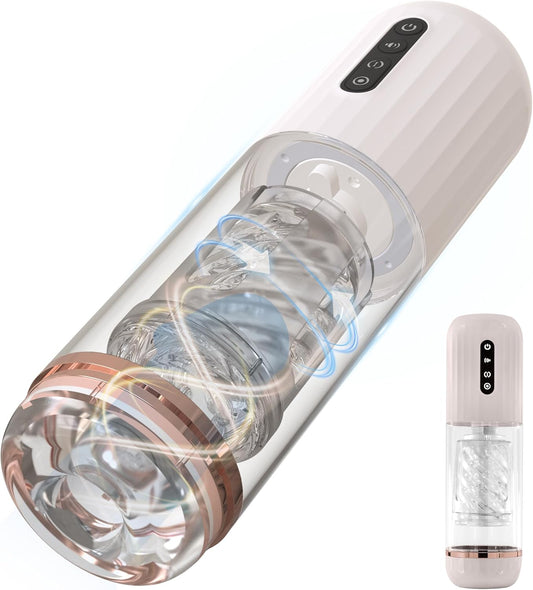 Automatic Masturbator Penis Pump with Vacuum Pump & 7 Thrusting Rotating Sucking Moaning