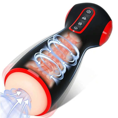 Automatic Blowjob Machine Masturbator with 10 Vibrating & 7 Sucking & 7 Squeezing