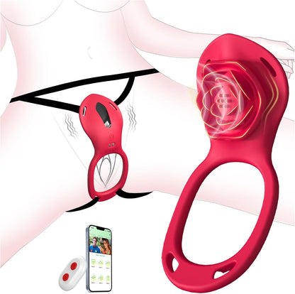 Remote Control & App Portable Rose Vibrator Clitoral Vibrator with 10 Vibration Modes