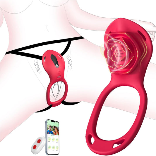 Remote Control & App Portable Rose Vibrator Clitoral Vibrator with 10 Vibration Modes
