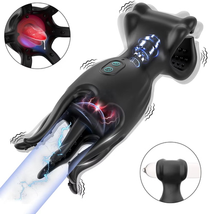 Penis Trainer Vibrator Glans Stimulator Oral Sex Masturbator with 9 Modes