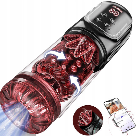AI-Powered Automatic Masturbator Pumps Enlargers with 7 Thrusting Rotating Sucking Licking Modes