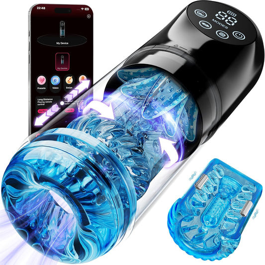 AI Sync Masturbator 9S Penis Pump with 9 Thrusting Rotating & 9 Vibrating Sucking Licking Modes