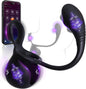 Portable Rolling Penis Trainer Stimulator Cock Ring with 9 Vibration & Rolling Modes