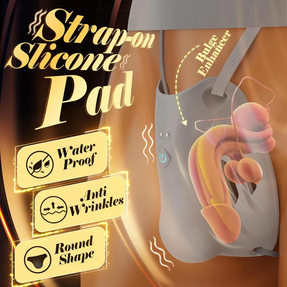 Portable Penis Cage Chastity Belt BDSM Protection Testicle Trainer with with 9 Modes & APP Control