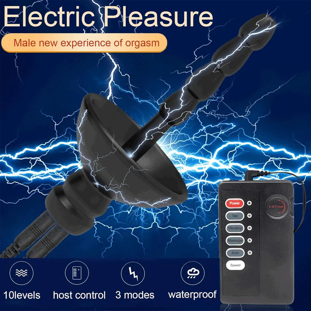 Electric Shock Penis Trainer Urethral Dilators Set with Multiple Stimulation Levels